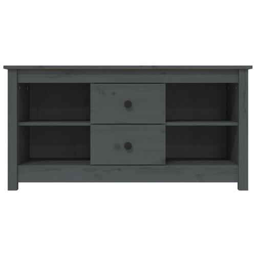 Tv-bord 103x36,5x52 cm massivt fyrretræ grå