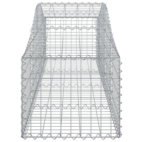 Buede gabionkurve 40 stk. 200x50x40/60 cm galvaniseret jern