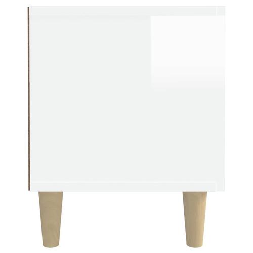 Tv-bord 180x31,5x40 cm konstrueret træ hvid højglans