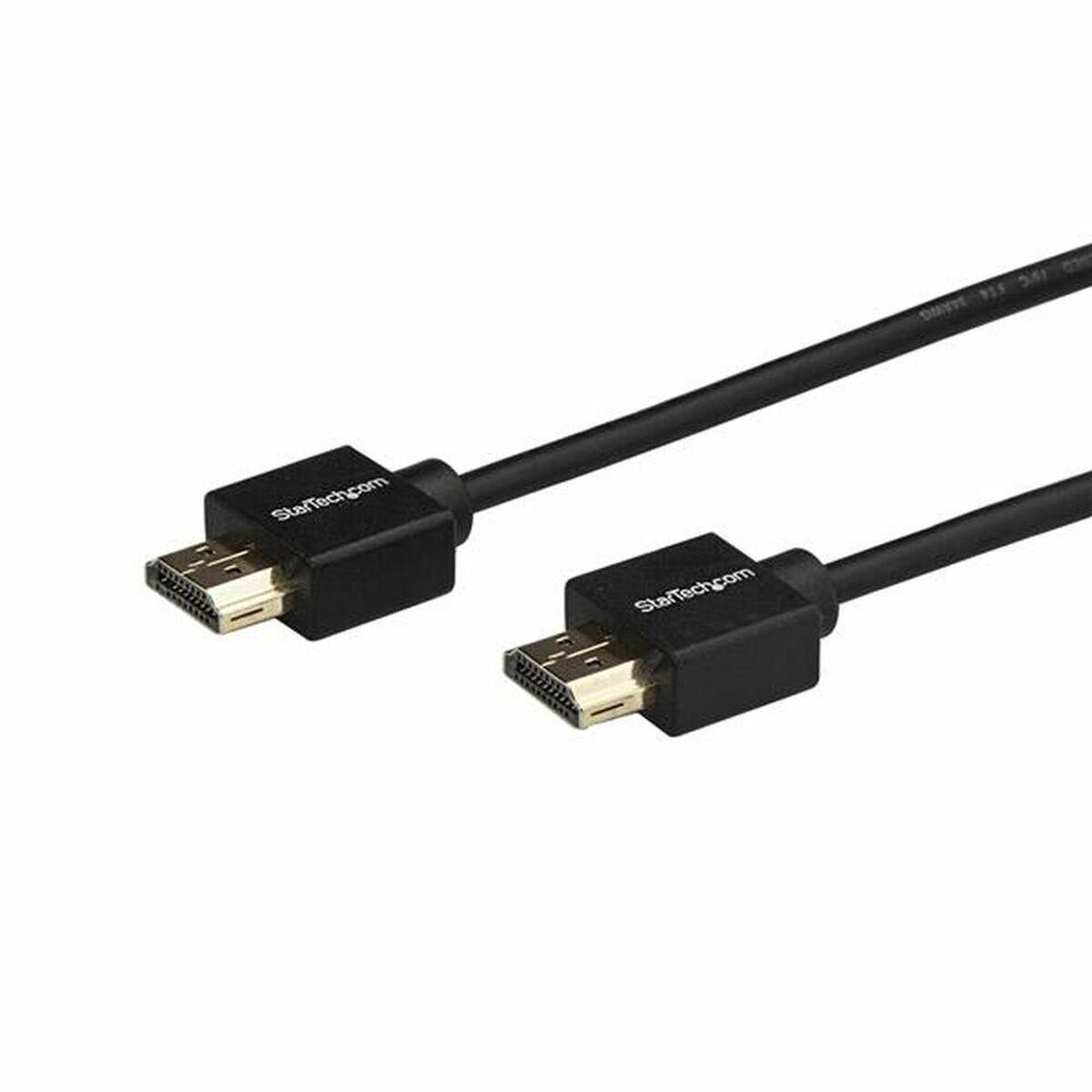 HDMI-kabel Startech HDMM2MLP 4K Ultra HD 2 m Sort