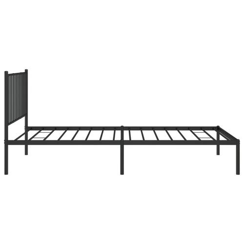 Sengeramme med sengegavl 100x200 cm metal sort