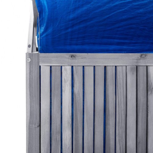 Opbevaringsboks med espalier 99x55x160 cm massivt akacietræ grå