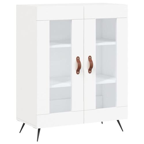 Højskab 69,5x34x180 cm konstrueret træ hvid