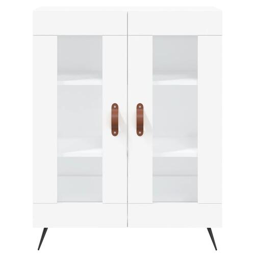 Højskab 69,5x34x180 cm konstrueret træ hvid