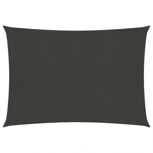 Solsejl 3,5x4,5 m HDPE 160 g/m² antracitgrå