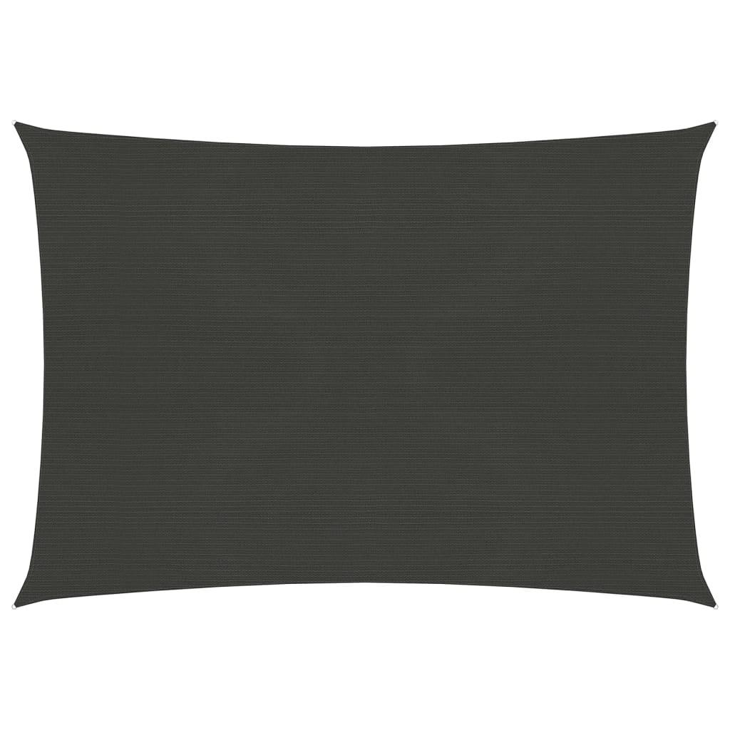 Solsejl 3,5x4,5 m HDPE 160 g/m² antracitgrå billede