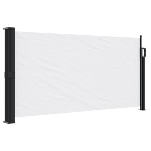 Sammenrullelig sidemarkise 100x300 cm hvid