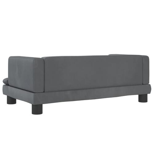 Hundeseng 80x45x30 cm velour mørkegrå