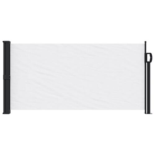 Sammenrullelig sidemarkise 100x300 cm hvid