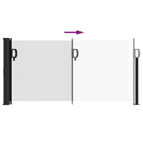 Sammenrullelig sidemarkise 100x300 cm hvid