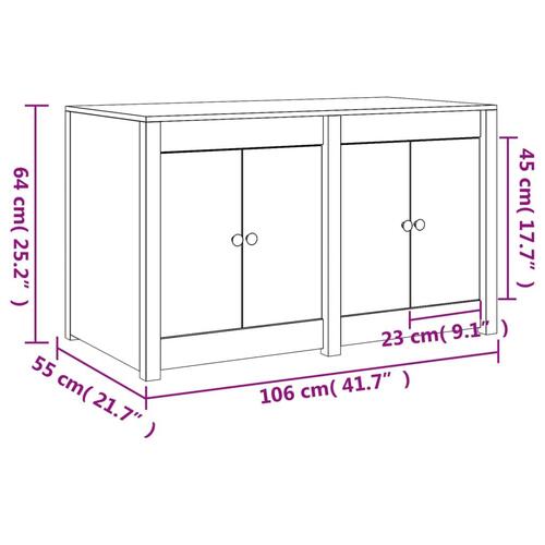 Udendørs køkkenskab 106x55x64 cm massivt douglasgran