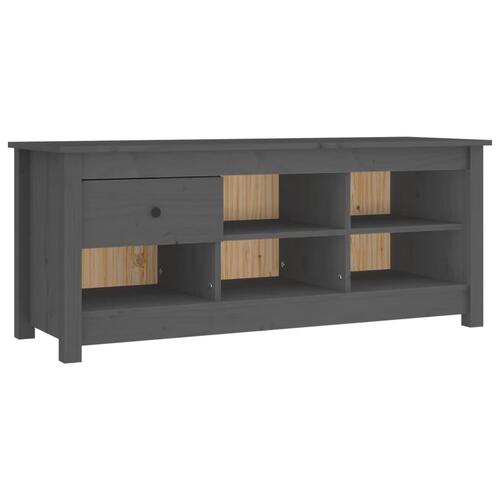 Skoreol 110x38x45,5 cm massivt fyrretræ grå