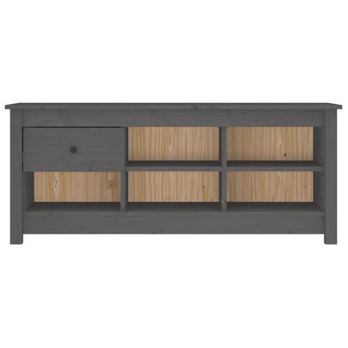 Skoreol 110x38x45,5 cm massivt fyrretræ grå