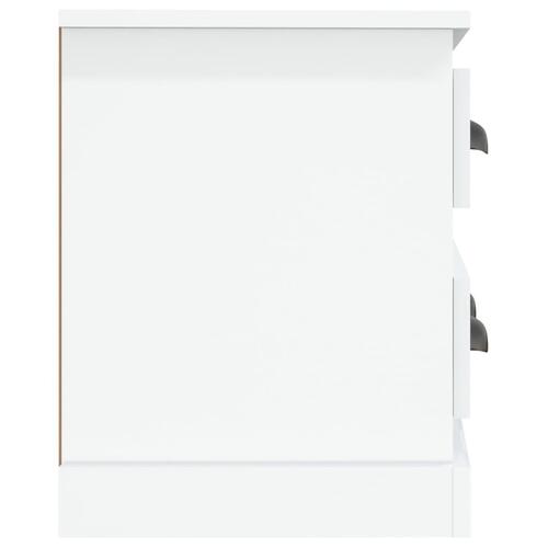 Tv-bord 100x35,5x45 cm konstrueret træ hvid højglans