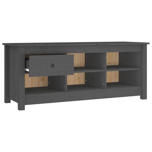 Skoreol 110x38x45,5 cm massivt fyrretræ grå