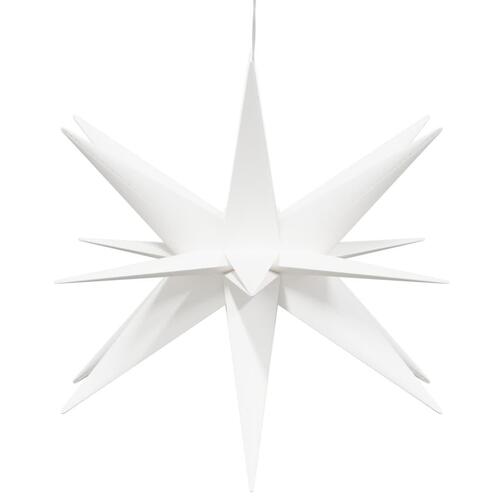 Juledekoration med LED-lys 3 stk. foldbar hvid