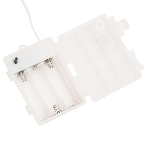 Juledekoration med LED-lys 3 stk. foldbar hvid