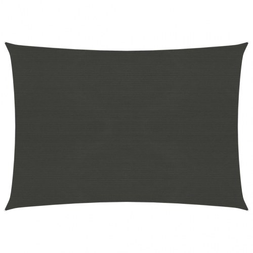Solsejl 4 × 5 m - HDPE 160 g/m², antracitgrå