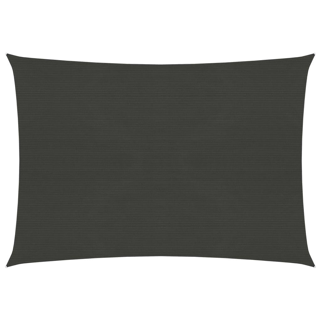 Solsejl 4x5 m 160 g/m² HDPE antracitgrå billede