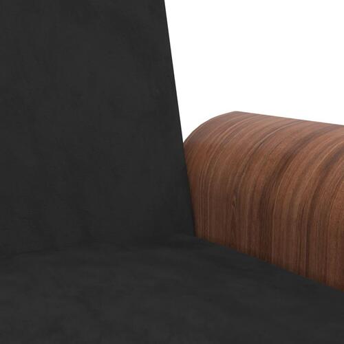 Sovesofa med kopholdere velour sort