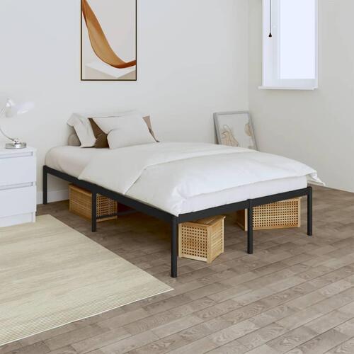 Sengeramme 135x190 cm metal sort