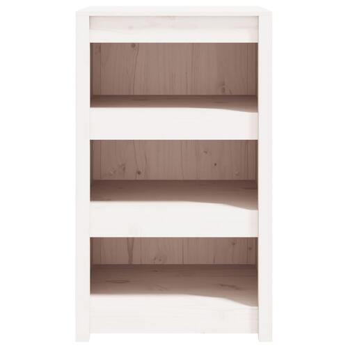 Udendørs køkkenskab 55x55x92 cm massivt fyrretræ hvid