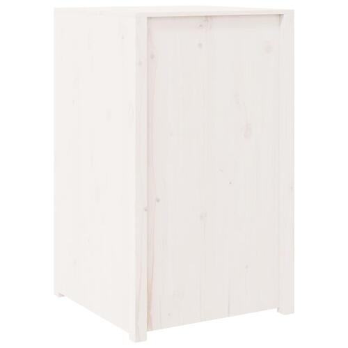 Udendørs køkkenskab 55x55x92 cm massivt fyrretræ hvid