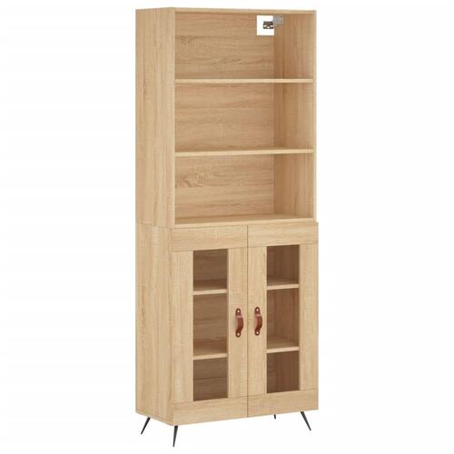 Højskab 69,5x34x180 cm konstrueret træ sonoma-eg