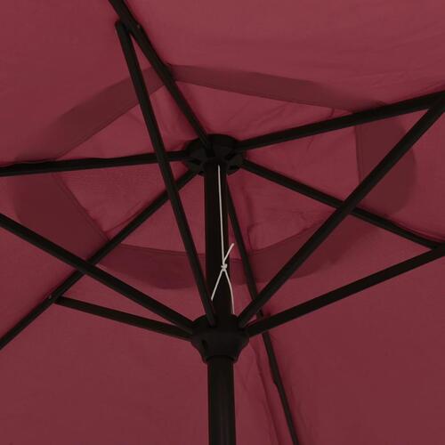 Parasol med metalstang 300 cm bordeauxrød