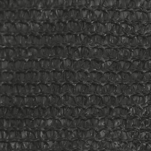 Solsejl 3x3x3 m 160 g/m² HDPE antracitgrå