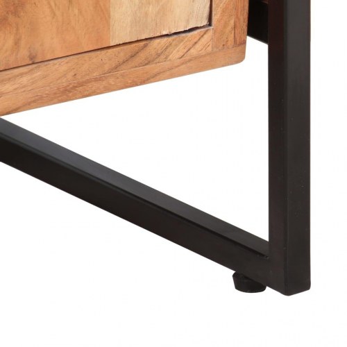 Bogreol i 4 niveauer 80x30x180 cm massivt akacietræ