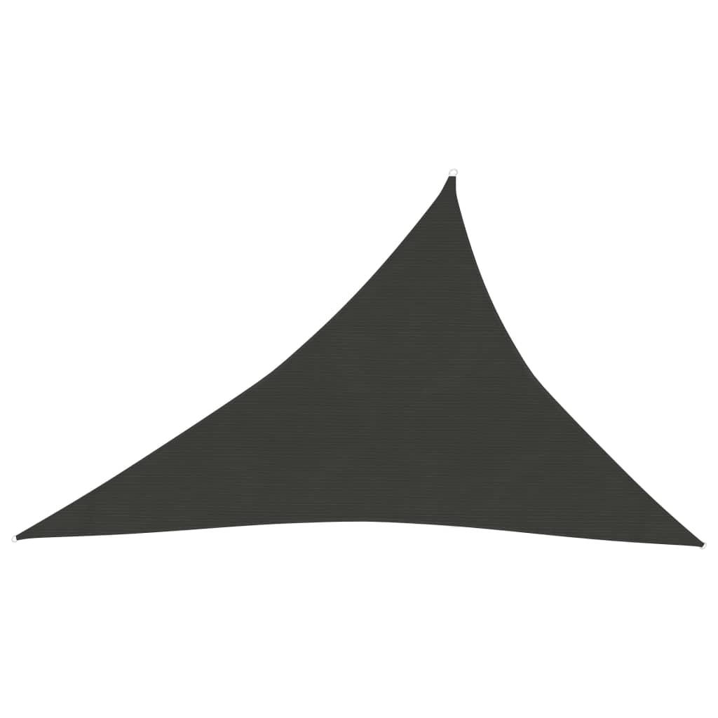 Solsejl 3x4x5 m 160 g/m² HDPE antracitgrå