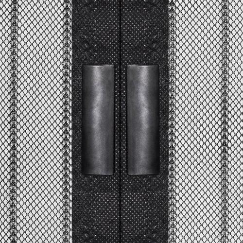 Insektnet til dør 2 stk. med magneter 210x90 cm sort
