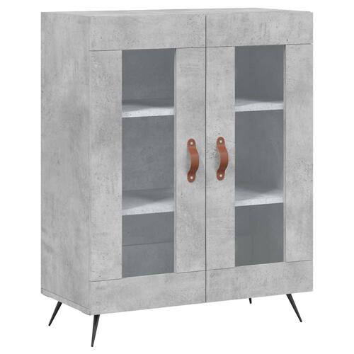 Højskab 69,5x34x180 cm konstrueret træ betongrå