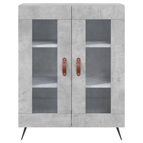 Højskab 69,5x34x180 cm konstrueret træ betongrå