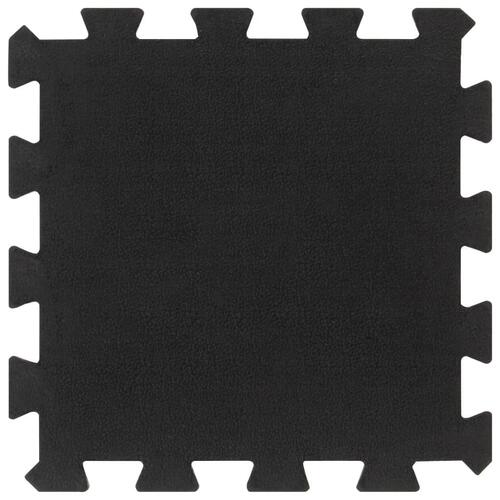Gulvmåtter 16 stk. 30x30 cm 16 mm gummi sort