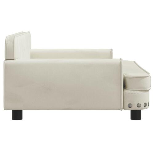 Hundeseng 90x53x30 cm velour cremefarvet
