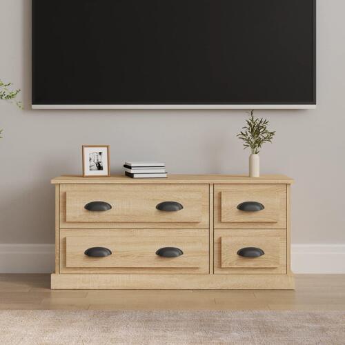 Tv-bord 100x35,5x45 cm konstrueret træ sonoma-eg