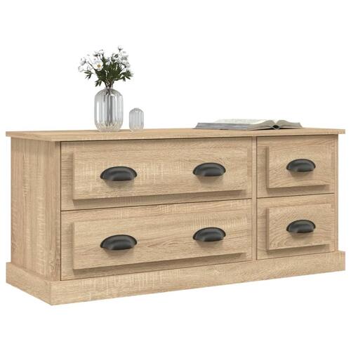 Tv-bord 100x35,5x45 cm konstrueret træ sonoma-eg