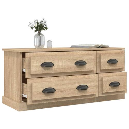 Tv-bord 100x35,5x45 cm konstrueret træ sonoma-eg