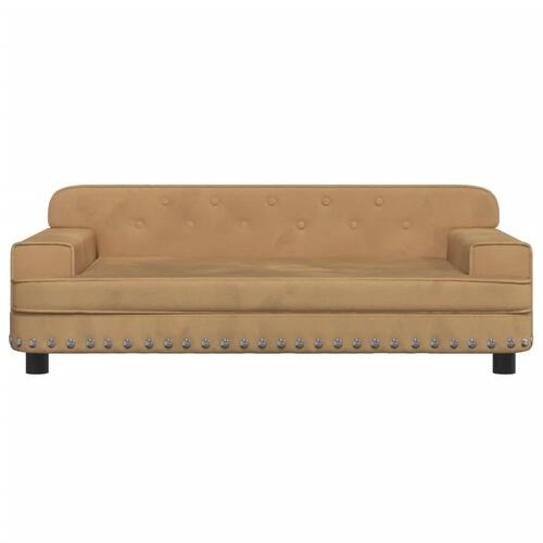 Hundeseng 90x53x30 cm velour brun