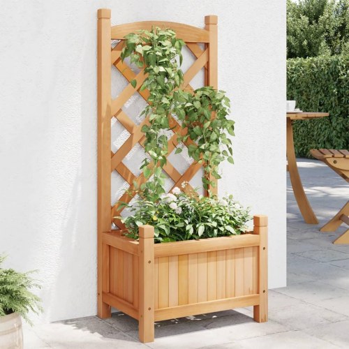 Plantekasse med espalier - brun 40 x 30 x 90 cm