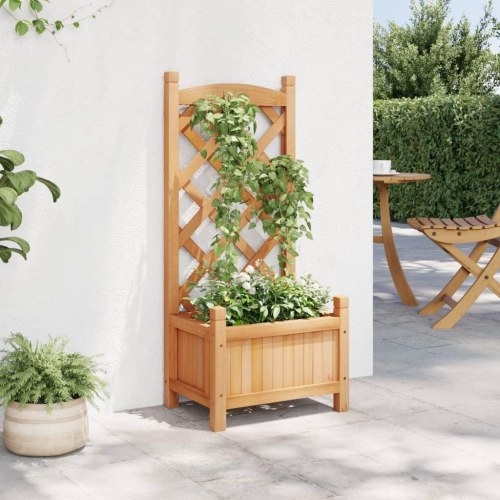 Plantekasse med espalier - brun 40 x 30 x 90 cm