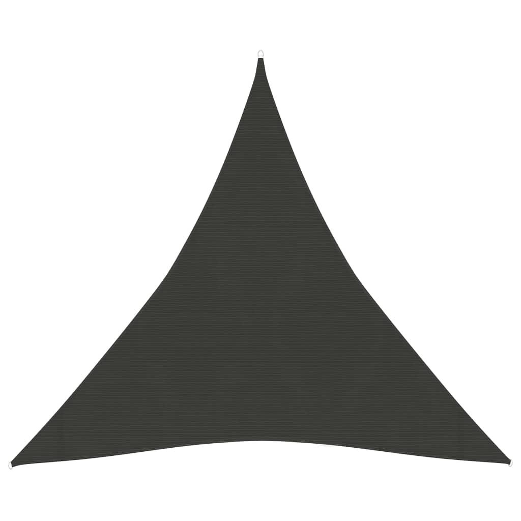 Solsejl 160 g/m² 4,5x4,5x4,5 m HDPE antracitgrå