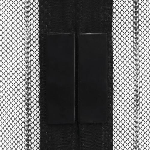 Insektnet til dør 2 stk. med magneter 220x130 cm sort