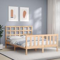 Sengeramme uden madras 140x190 cm massivt fyrretræ