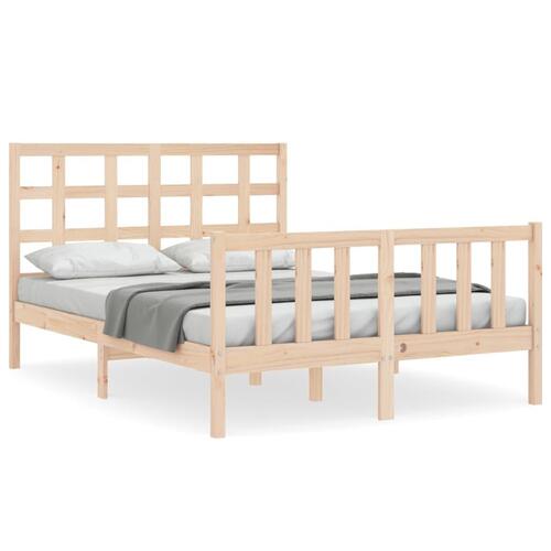 Sengeramme uden madras 140x190 cm massivt fyrretræ