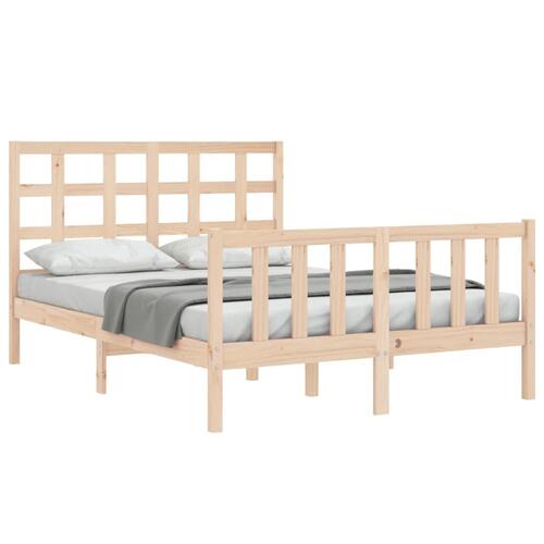 Sengeramme uden madras 140x190 cm massivt fyrretræ