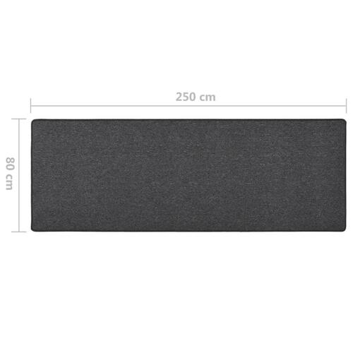 Tæppeløber 80x250 cm antracitgrå