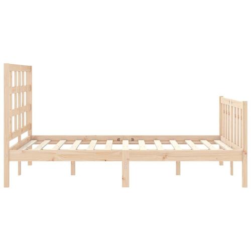 Sengeramme uden madras 140x190 cm massivt fyrretræ